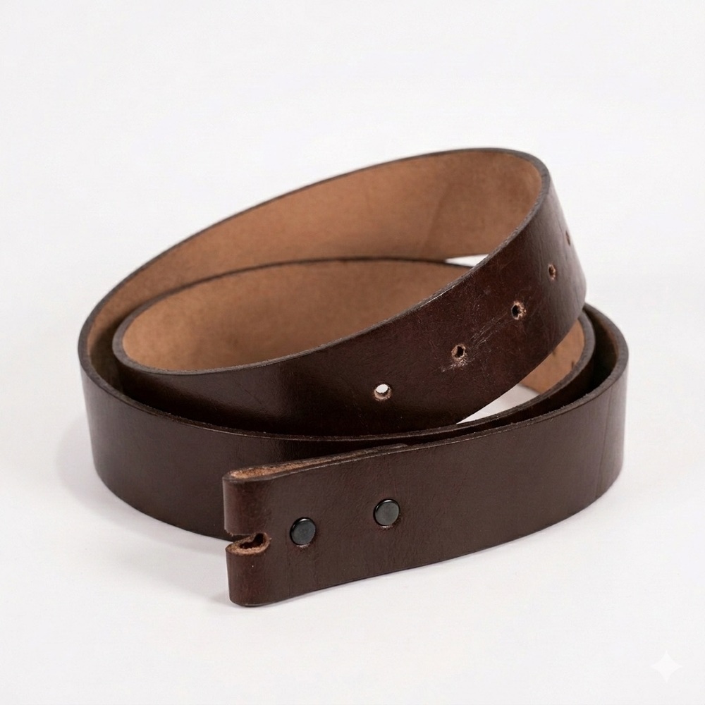 Made In USA Mens Leather Belt Brown Oil Tan Top Grain Size 38